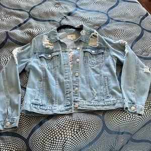 Worn few times Jeans jacket ripped